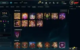CONTA LOL LEAGUE OF LEGENDS 560 SKINS