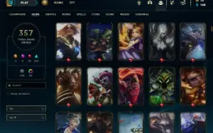 Ferro 1 com TODOS os champs e 356 Skins + 1400 RP