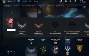 Conta prata 1 com 100 Champs e 62 Skins + 30k de EA