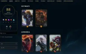 Conta League of Legends Full Acesso - 153 Champs e 88 Skins