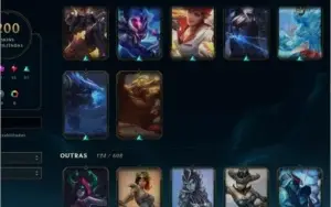 CONTA LOL 200 SKINS / PLATINA ULTIMA SEASON (MERCADO PAGO)