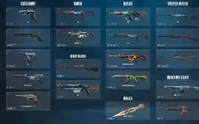 Conta de valorant mais de 570 reais gastos com muitas skins.