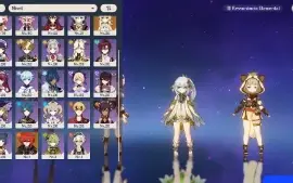 Genshin Impact conta AR 49 End Game Nahida + Klee +Qiqi