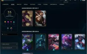 conta league of legends platina 4