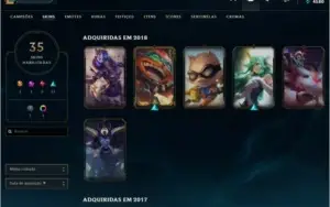 conta league of legends platina 4
