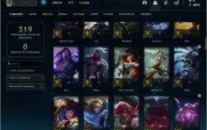 Conta bronze 2 com 91 champs e 39 skins