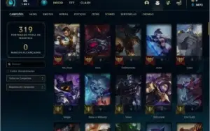 Conta bronze 2 com 91 champs e 39 skins