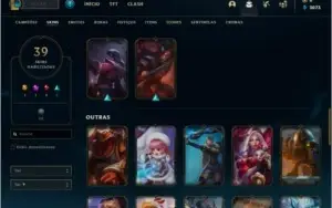 Conta bronze 2 com 91 champs e 39 skins