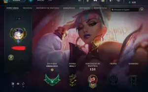 Conta Esmeralda 4 com 51 Champions, 23 Skins (2 Vitoriosas)