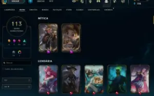 Conta Rara - Wild Rift/League Of Legends com skins míticas
