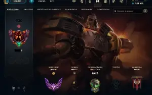 Conta Mestre 69% WR|MMR Challenger/GM | 256 Skins | 221K E.A