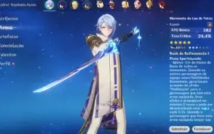 Genshin - Ayato + Maremoto da Lua de Futsu + Raiden