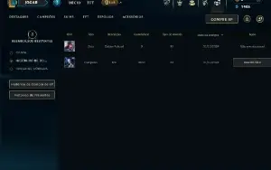 Unranked com 17 Champs e 4 Skins