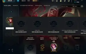 Unranked com 17 Champs e 4 Skins