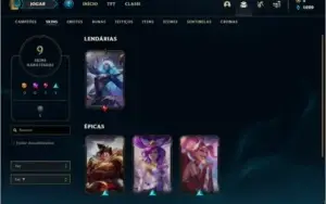 Conta ouro 4 com 9 skins e 32 champs