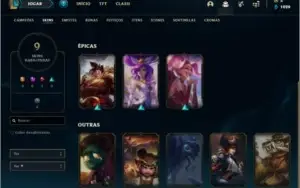Conta ouro 4 com 9 skins e 32 champs