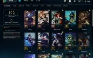 Conta ouro 4 com 9 skins e 32 champs