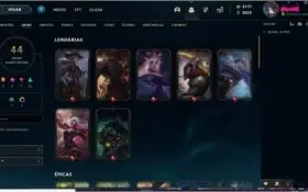 7 Lendárias (TOTAL 44), 25 Pontos de Prestigio, 3k de RP