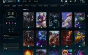 Conta prata 1 com TODOS os champs e 315 skins +1 Prestigio