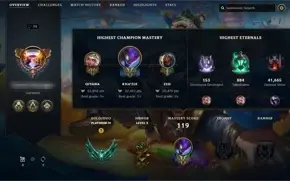 Conta Platina 4 Lol, lvl 70, 11 Skins