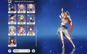 Ar30. Nilou + arma/ Nahida + arma e Kokomi
