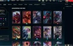 CONTA LOL D3 75PDL TODOS OS CAMPEOES - 251 SKINS