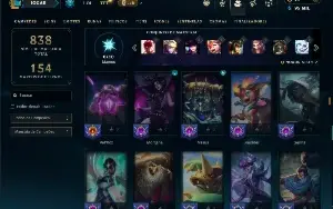 Diamante 3 com TODOS os Champs e 367 Skins (JG / MID / TOP)