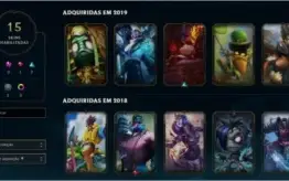 Conta de Lol Platina IV, 43 champs e 15 skins.