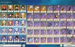 Ganyu + Yoimiya + Kazuha + Xiao + Zhongli + Venti + Childe..