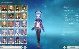 Ganyu + Yoimiya + Kazuha + Xiao + Zhongli + Venti + Childe..