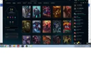 Conta GOLD com 34 Skins, Level 78, 77 campeões, nunc tom ban