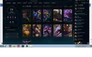 Conta GOLD com 34 Skins, Level 78, 77 campeões, nunc tom ban