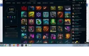 Conta GOLD com 34 Skins, Level 78, 77 campeões, nunc tom ban