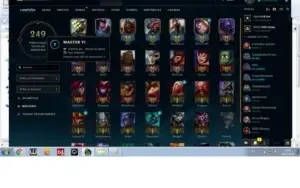 Conta GOLD com 34 Skins, Level 78, 77 campeões, nunc tom ban