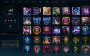 CONTA DIAMANTE 4 - TODOS OS CAMPEÕES E 130 SKINS