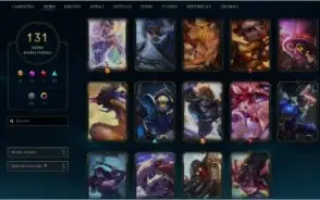 CONTA DIAMANTE 4 - TODOS OS CAMPEÕES E 130 SKINS