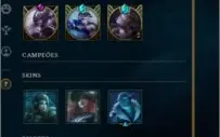CONTA DIAMANTE 4 - TODOS OS CAMPEÕES E 130 SKINS
