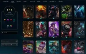 CONTA DIAMANTE 4 - TODOS OS CAMPEÕES E 130 SKINS