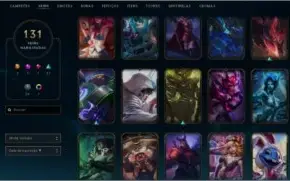 CONTA DIAMANTE 4 - TODOS OS CAMPEÕES E 130 SKINS