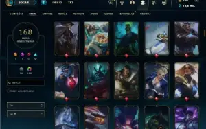 Bronze 4 com 150 Champs e 168 Skins ( MAIN SUP )