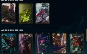 Conta LOL ANTIGA, SKINS RARAS, Platina 3, bom mmr