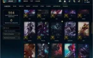 Conta diamante 4 com 22 skins e 49 champs
