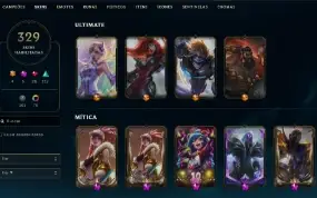 Conta Master  2Kk De Pyke  329 Skins  Maestria Total: 801