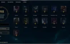 Conta League of Legends GOLD 1 + All Champs e 60 Skins
