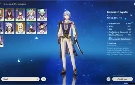 Conta Genshin Impact AR 24 Ayato+Elegia
