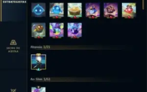 Conta league of legends 1400 skins + skins no valorant 76