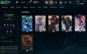Conta league of legends 1400 skins + skins no valorant 76