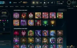 Conta league of legends 1400 skins + skins no valorant 76