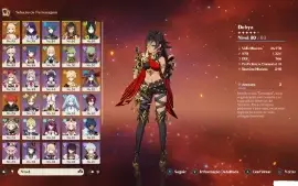 Conta com 7 personagens 5 estrelas