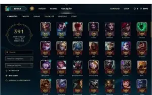 Conta League of Legends, Platina 3 126 champions 69 skins